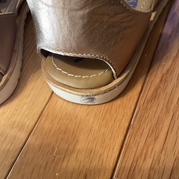 Sorel Ella Leather Sandals Warm Gold Size 6 - Picture 6 of 8